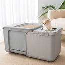 PAWS ASIA Suppliers Multifunctional Expandable Enclosed Large Drawer Type Cat Litter Box With Scratcher