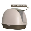 PAWS ASIA Factory New Design Plastic Full Closed Large Cat Litter Box Pet Cleaning With Handle