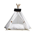 PAWS ASIA Manufacturers Luxury Design Wood Frame Foldable Dog Bed Tent Kennel Cat Teepee
