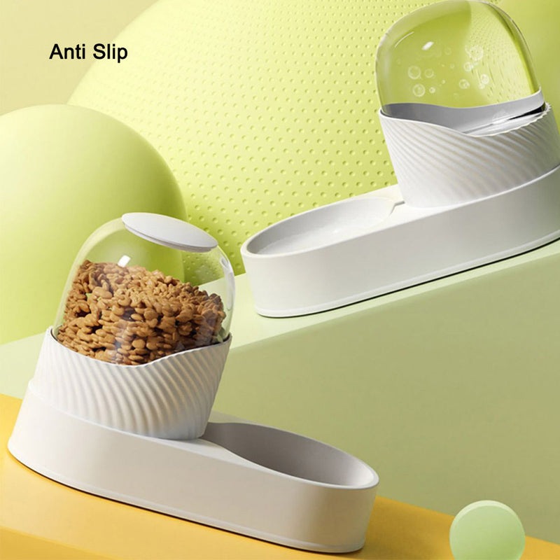 PAWS ASIA Wholesale New Luxury Automatic Plastic Food And Water Self Filling Double Dog Bowl Cat Set