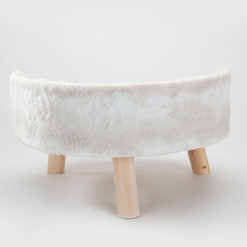 PAWS ASIA Manufacturers White Pet Cat Sofa Washable Elevated Dog Bed With Wood Legs