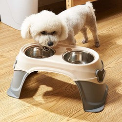 PAWS ASIA Wholesale Stainless Steel Eco Friendly Protect Spine Feeding Dog Bowl With Stand