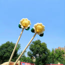 PAWS ASIA Wholesale Handmade Cute Sunflower Interactive Teaser Wand Funny Cat Toy Stick