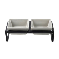 PAWS ASIA Manufacturers Direct Sale Iron Elevated Ceramic Protect Cervical Feeding Dog Bowl Cat