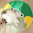 PAWS ASIA Wholesale Summer Rattan Cute Funny Semi Enclosed Comfy Washable Cat Bed