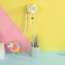 PAWS ASIA Manufacturers Plastic Colorful Tassel Interactive Teaser Cat Toy Wand With Bell