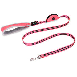 PAWS ASIA Wholesale Nylon Reflective Dog Leash With Poop Bag And Multifunctional Handle Pet Rope