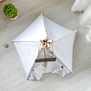 PAWS ASIA Manufacturers Luxury Design Wood Frame Foldable Dog Bed Tent Kennel Cat Teepee