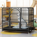 PAWS ASIA Suppliers Pet Carrying Large Dog Cages Metal Kennels With Wheels And Trays