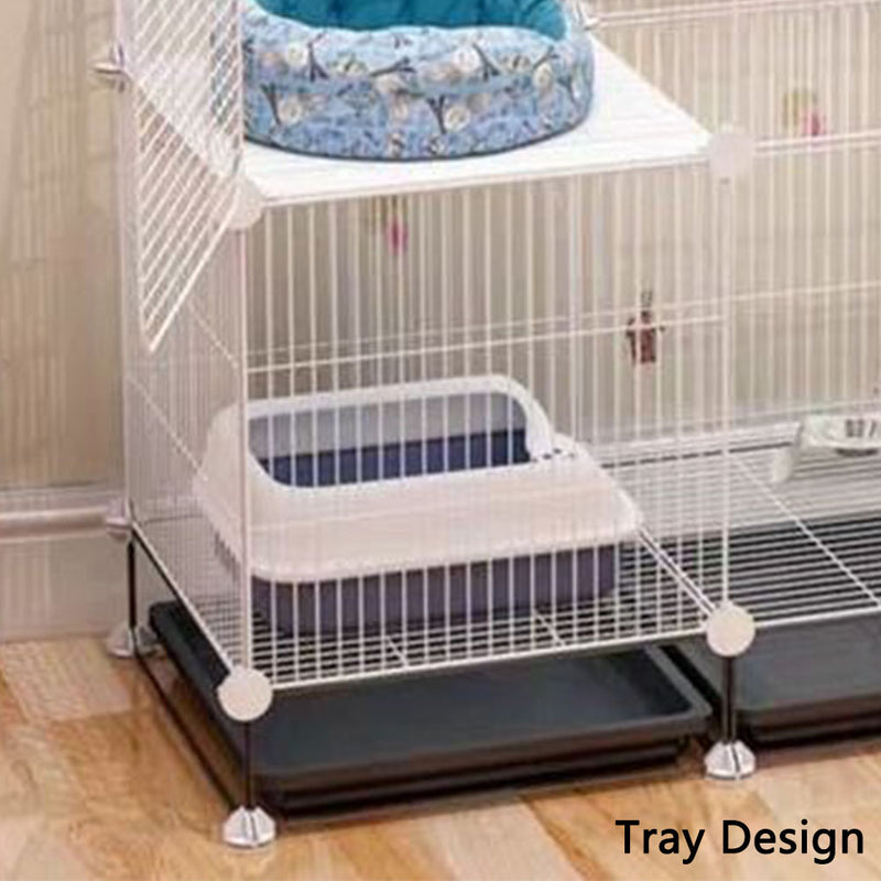PAWS ASIA Manufacturers Cheap Indoor Large 3 Layer White Display Pet Cat Cages House