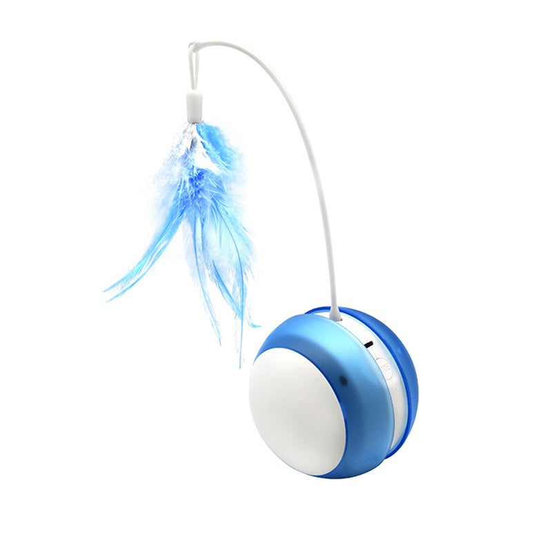 PAWS ASIA ABS Automatic Running Round Voice Tumbler Balance Ball With Cat Stick Pet Toy Cat5