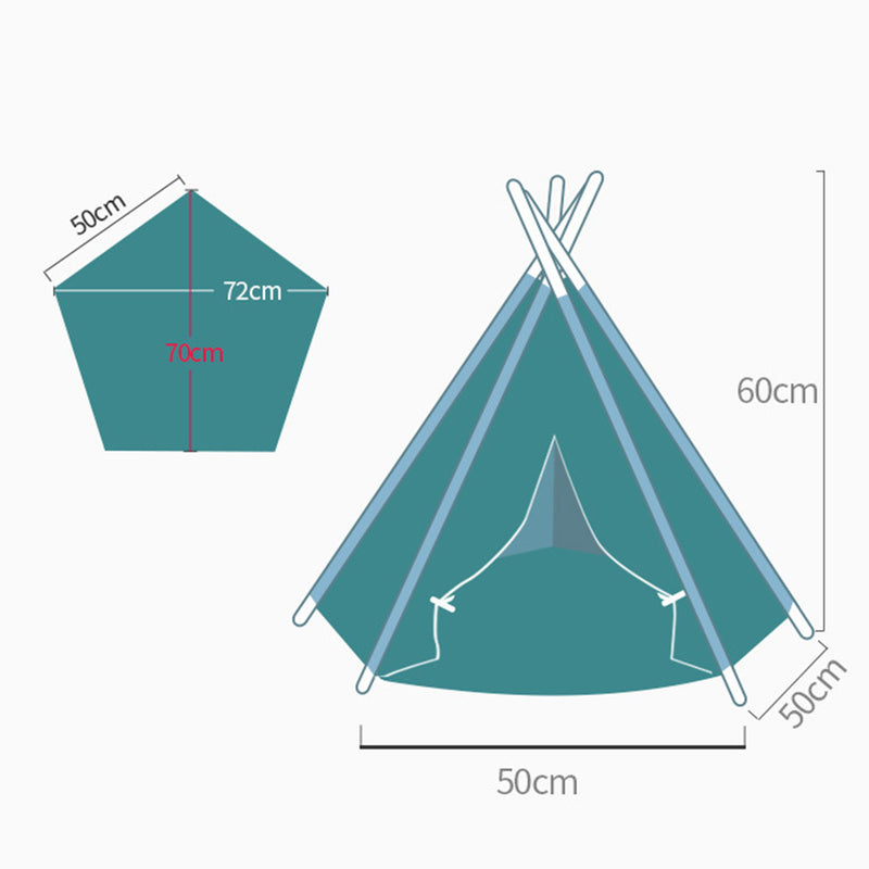 PAWS ASIA Manufacturers Luxury Design Wood Frame Foldable Dog Bed Tent Kennel Cat Teepee