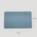 PAWS ASIA Suppliers High Quality EVA Double Layer Scratching Cat Litter Mat Trapper Pet Feeder Pad With Anti Slip Bottom