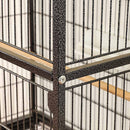 PAWS ASIA Manufacturers Easy Clean Double Layer Large Parrots Big Bird Cage With Tray And Wheel