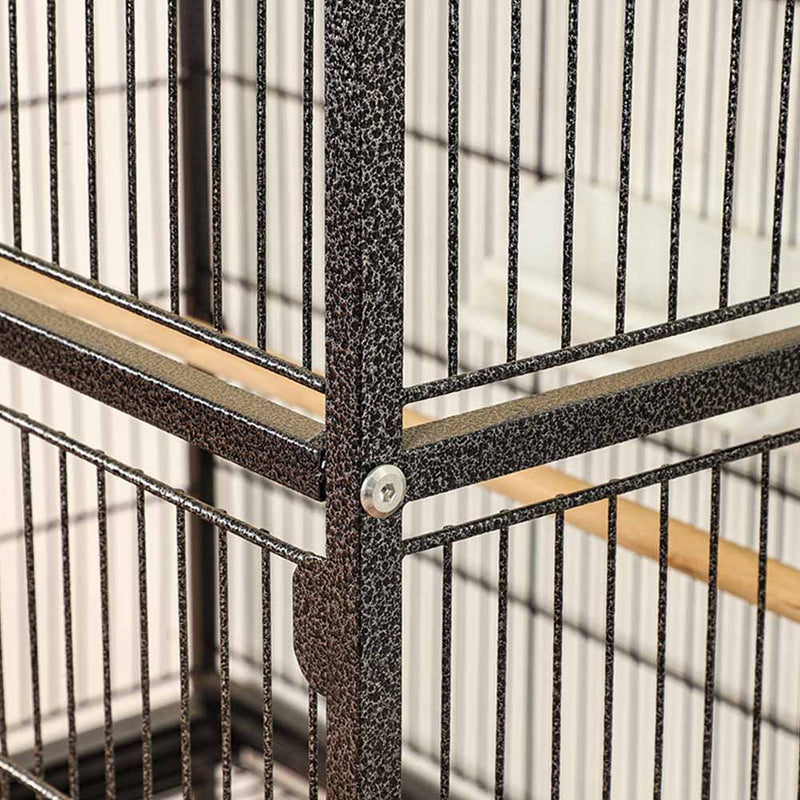 PAWS ASIA Manufacturers Easy Clean Double Layer Large Parrots Big Bird Cage With Tray And Wheel