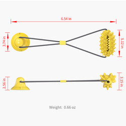 PAWS ASIA Factory Low Moq Teeth Cleaning Molar Interactive Improve IQ Pulling Suction Cup Dog Toy