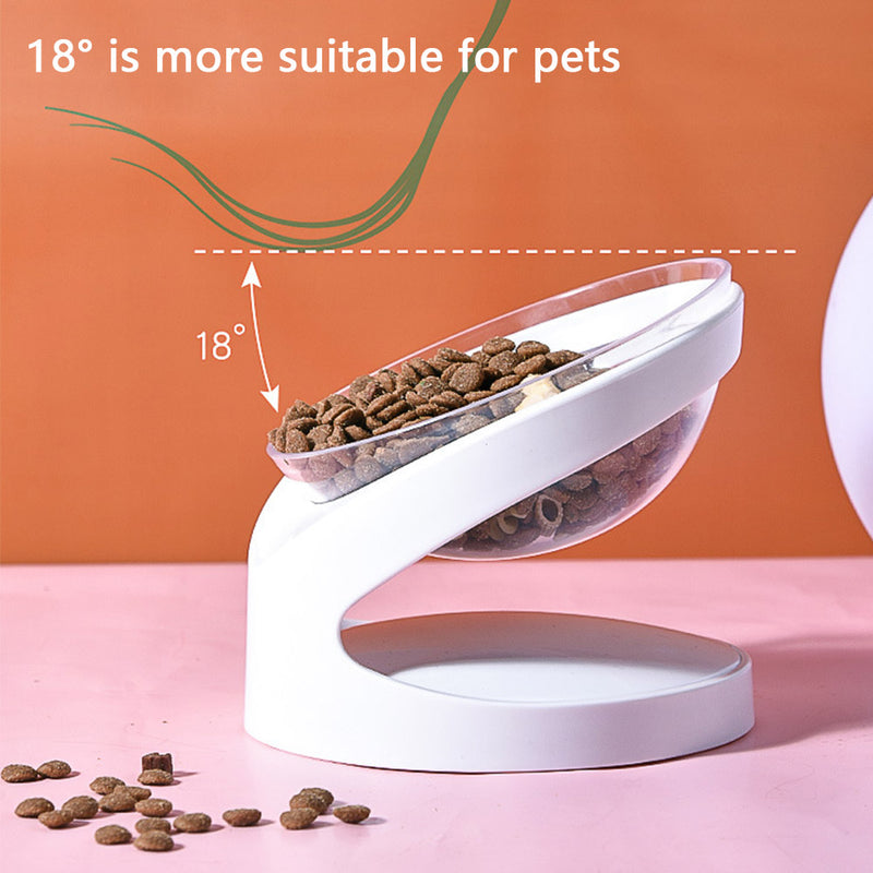 PAWS ASIA Manufacturers Eco Friendly Plastic Modern Luxury 18 Degree Tilted Elevated Water Cat Bowl