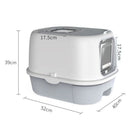 PAWS ASIA Wholesale Custom Plastic Big Leak Proof Top Entry Drawer Cat Litter Box With Shovel