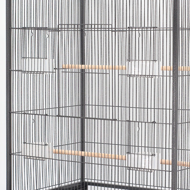 PAWS ASIA Manufacturers Dropshipping Amazon Hot Selling Stainless Steel Wire Black Breeding Cage For Bird With Tray