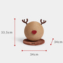 PAWS ASIA Suppliers Eco Friendly Sisal Handmade Christmas Cute Cat Toy Scratcher Ball With Antlers