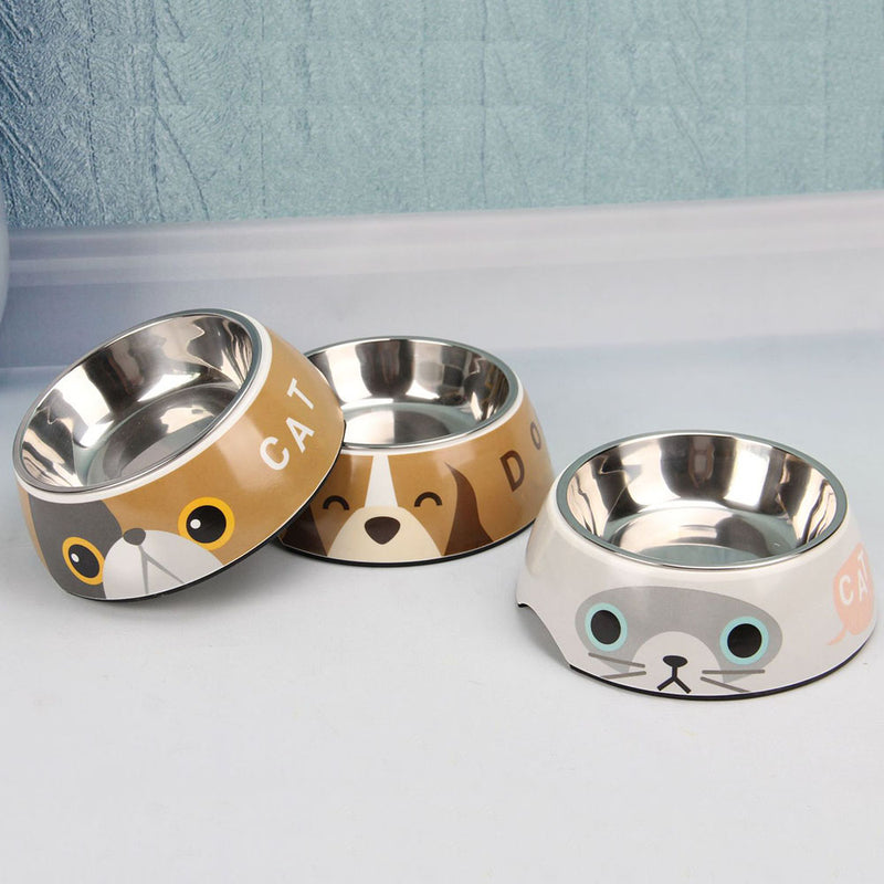 PAWS ASIA Suppliers Printing Customize Melamine Outdoor Portable Feeding Food Dog Bowl Cat