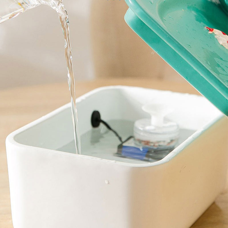 PAWS ASIA Manufacturers Ceramic Cute Quiet Cat Automatic Feeder Pet Water Fountain With Filter 1.8L 1L