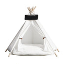 PAWS ASIA Manufacturers Luxury Design Wood Frame Foldable Dog Bed Tent Kennel Cat Teepee