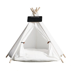 PAWS ASIA Manufacturers Luxury Design Wood Frame Foldable Dog Bed Tent Kennel Cat Teepee