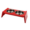 PAWS ASIA Factory Melamine Luxury Unique Stainless Steel Double Dog Bowl With Stand Pet Feeding