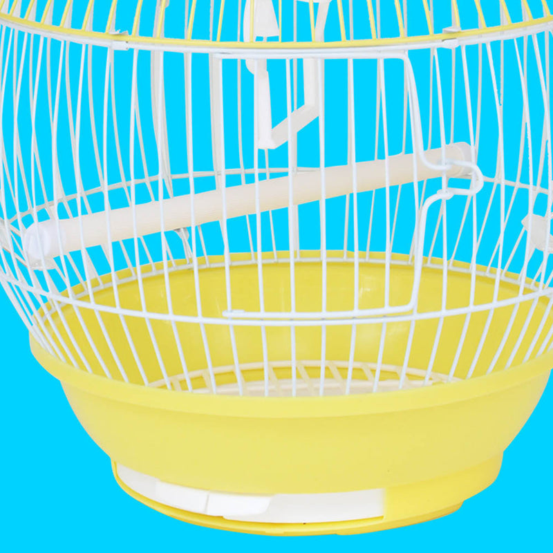 PAWS ASIA Factory Yellow Aviary Outdoor Hanging Round Bird Cage With Tray For Canaries