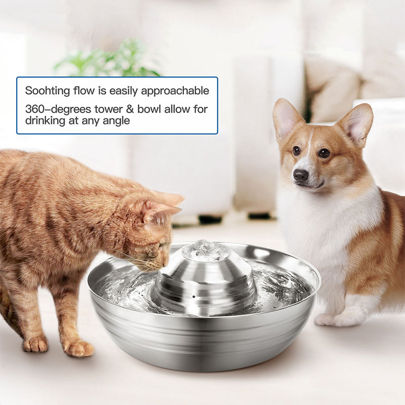 PAWS ASIA Manufacturers Ring 360 Degrees Dog Cat Automatic Pet Feeder Bowl Water Drinking