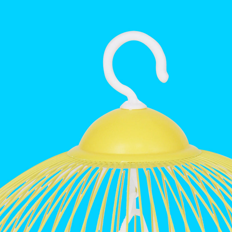 PAWS ASIA Factory Yellow Aviary Outdoor Hanging Round Bird Cage With Tray For Canaries