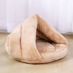 PAWS ASIA Suppliers Custom Modern Luxury Soft Plush Removable Half Enclosed Novelty Cute Round Calming Cat Bed Sofa