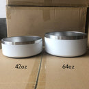 PAWS ASIA Wholesale New High Quality Double Stainless Steel Dog Bowl With Non Slip Silicone Bottom