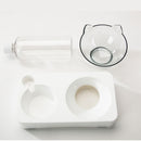 PAWS ASIA Wholesale Plastic Elevated Tilted Dual Purpose Water And Food Cat Bowl With Bottle