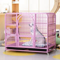 PAWS ASIA Suppliers Pet Carrying Large Dog Cages Metal Kennels With Wheels And Trays