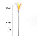 PAWS ASIA Factory Low Moq Hot Stylish Plastic Durable Fancy Feather Toy Cat Wand With Bell