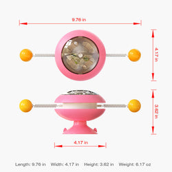 PAWS ASIA Factory Dropshipping Tease Amusing Eco Friendly Automatic Interactive  Suction Cup Cat Toy With Catnip