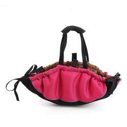 PAWS ASIA Factory Mesh Travel Multifunctional Portable Round Dog Bed Or Mat Pet Bag With Handle