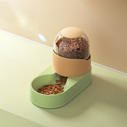 PAWS ASIA Wholesale New Luxury Automatic Plastic Food And Water Self Filling Double Dog Bowl Cat Set