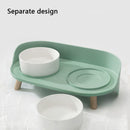 PAWS ASIA Suppliers Modern Upgrade Protect Cervical Raised Ceramic Non Slip Double Cat Bowl