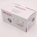 PAWS ASIA Suppliers Pet Transparent Raised 15 Degree Tilted Plastic Double Feeding Cat Bowl Dog