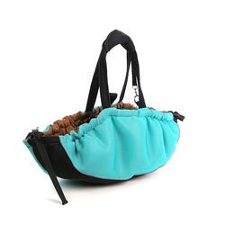 PAWS ASIA Factory Mesh Travel Multifunctional Portable Round Dog Bed Or Mat Pet Bag With Handle