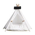 PAWS ASIA Manufacturers Luxury Design Wood Frame Foldable Dog Bed Tent Kennel Cat Teepee