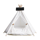 PAWS ASIA Manufacturers Luxury Design Wood Frame Foldable Dog Bed Tent Kennel Cat Teepee