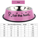 PAWS ASIA Suppliers Dropshipping Stainless Steel Non Slip Multi Color Print Pet Feeder Dog Bowl Cat