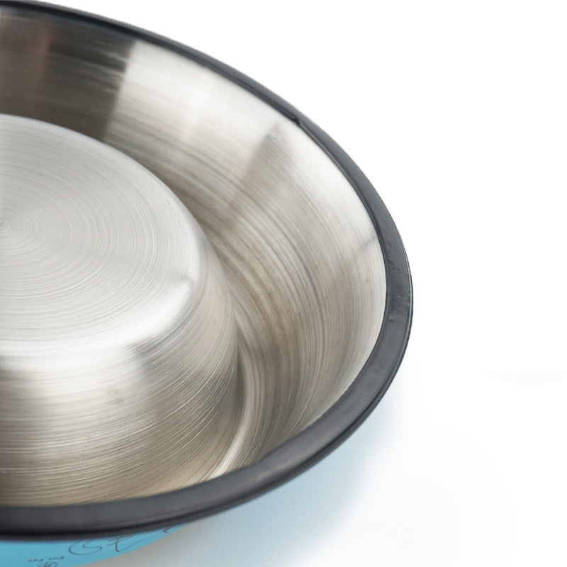 PAWS ASIA Suppliers Dropshipping Stainless Steel Non Slip Multi Color Print Pet Feeder Dog Bowl Cat