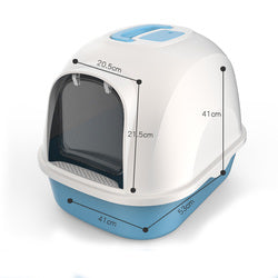 PAWS ASIA Factory Plastic Clean Up Pet Litter Box Modern Design Closed Cheap Large Cat Toilet