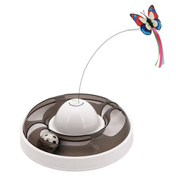 PAWS ASIA Suppliers Cute Electronic Automatic interactive Butterfly Cat Toy With Turntable