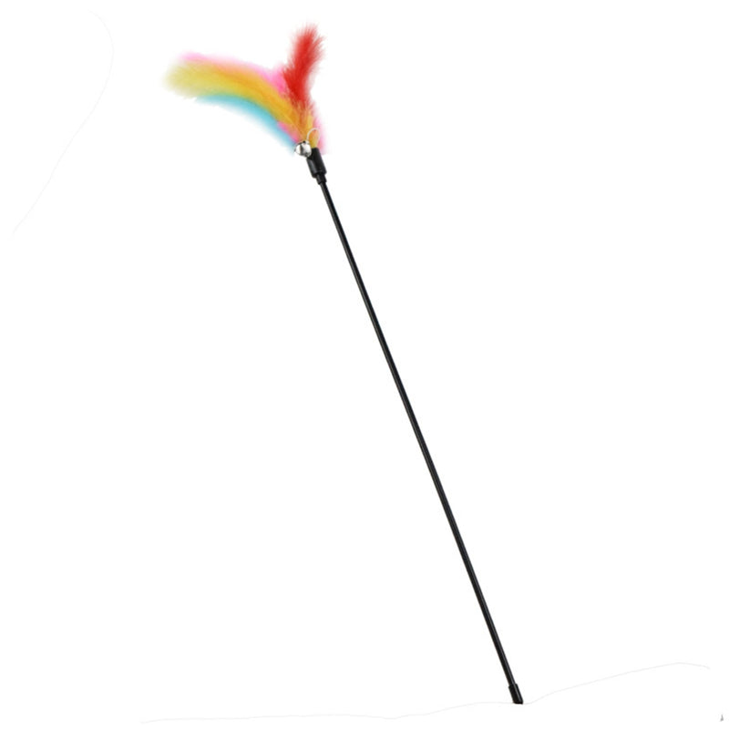 PAWS ASIA Suppliers Plastic Fancy Hot Stylish Indestructable Feather Toy Cat With Bell
